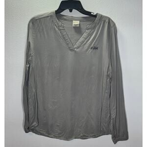 UG Apparel LSU The Lyne Gray Long Sleeve V-Neck Top Women’s Size M Casual Fit